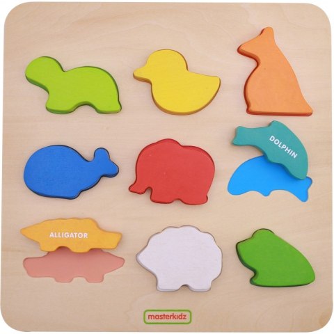 Drewniany Sorter Kształtów Masterkidz Kolorowe Zwierzątka Masterkidz
