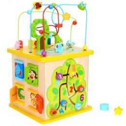 TOOKY TOY Ogromna Kostka Edukacyjna Las Pętla Motoryczna Wbijanka Sorter Tooky Toy