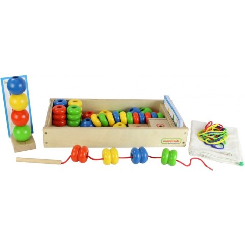 Zestaw Do Sznurowania Kolorowe Koraliki Drewniane Masterkidz (Zestaw 3) Masterkidz Zestaw Do Sznurowania Kolorowe Koraliki Drewniane Masterkidz (Zestaw 3) Masterkidz
