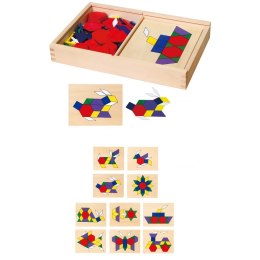 Drewniana Mozaika Geometryczna Viga Toys Układanka Logiczna Klocki 148 el Viga Toys