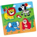 Drewniane Puzzle Zwierzęta ZOO Układanka Niespodzianka Viga Toys Viga Toys