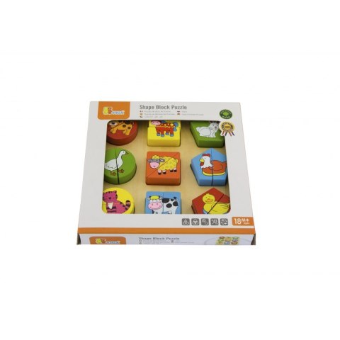 Puzzle Edukacyjne Drewniane Viga Zwierzęta Viga Toys