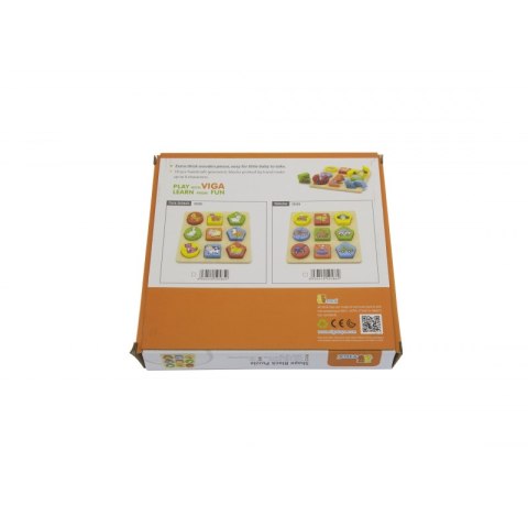 Puzzle Edukacyjne Drewniane Viga Zwierzęta Viga Toys