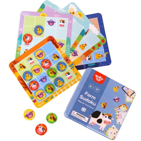 TOOKY TOY Gra Sudoku Dla Dzieci Wersja Farma Tooky Toy TOOKY TOY Gra Sudoku Dla Dzieci Wersja Farma Tooky Toy