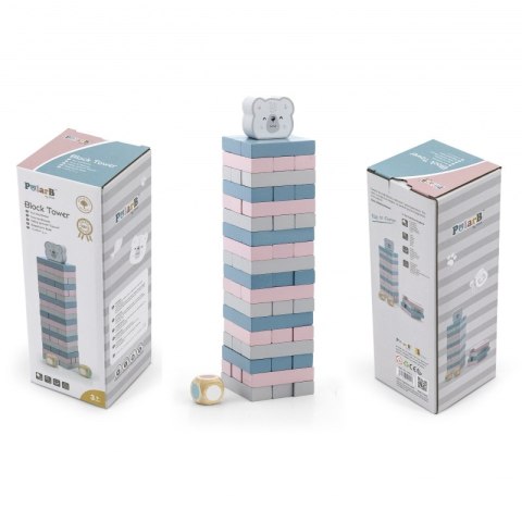 Viga Drewniana gra Jenga PolarB Viga Toys