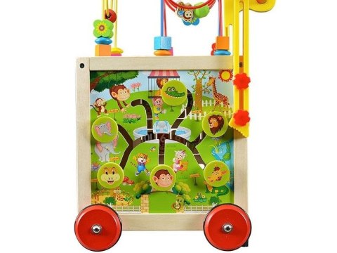 Chodzik pchacz drewniany, wózek kostka edukacyjna 10w1 Chodzik pchacz drewniany, wózek kostka edukacyjna 10w1