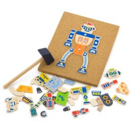 Drewniana Przybijanka Roboty 45 elementów Viga Toys Viga Toys