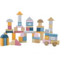 Zestaw drewnianych klocków w wiaderku - 60 elementów - Viga PolarB Viga Toys Zestaw drewnianych klocków w wiaderku - 60 elementów - Viga PolarB Viga Toys
