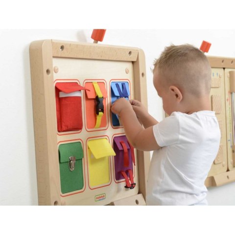 Kieszonki Do Zamykania i Otwierania Zamki Tablica Ścienna Masterkidz Masterkidz