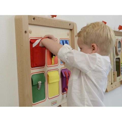 Kieszonki Do Zamykania i Otwierania Zamki Tablica Ścienna Masterkidz Masterkidz