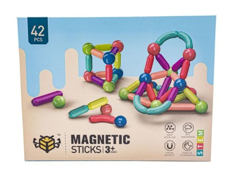 Klocki MAGNETYCZNE Konstrukcyjne 42 Elementy Klocki MAGNETYCZNE Konstrukcyjne 42 Elementy