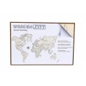 Drewniane puzzle 3d wooden.city - mapa świata l Wooden City