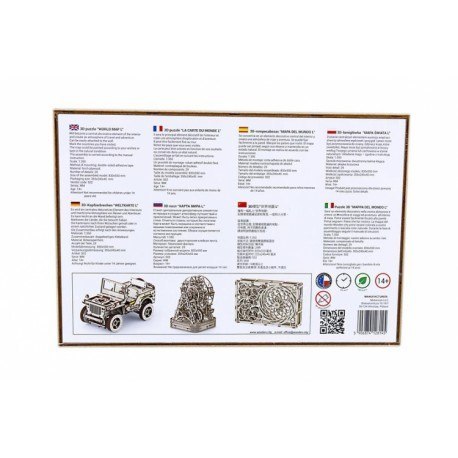 Drewniane puzzle 3d wooden.city - mapa świata l Wooden City Drewniane puzzle 3d wooden.city - mapa świata l Wooden City