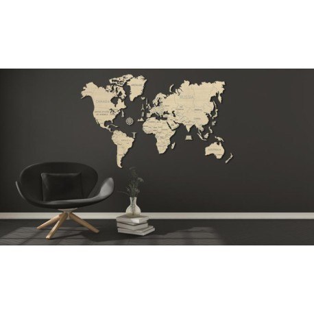 Drewniane puzzle 3d wooden.city - mapa świata xl Wooden City Drewniane puzzle 3d wooden.city - mapa świata xl Wooden City