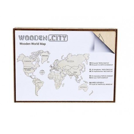 Drewniane puzzle 3d wooden.city - mapa świata m Wooden City Drewniane puzzle 3d wooden.city - mapa świata m Wooden City