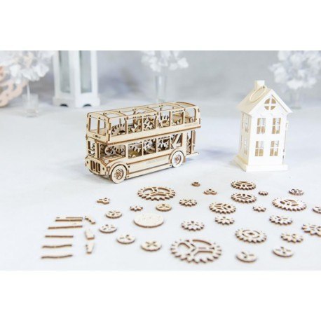 Drewniane puzzle mechaniczne 3d wooden.city - autobus Wooden City Drewniane puzzle mechaniczne 3d wooden.city - autobus Wooden City