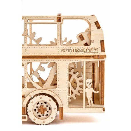 Drewniane puzzle mechaniczne 3d wooden.city - autobus Wooden City Drewniane puzzle mechaniczne 3d wooden.city - autobus Wooden City