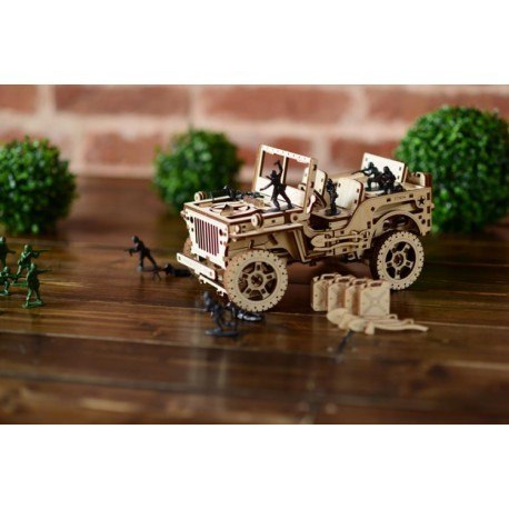 Drewniane puzzle mechaniczne 3d wooden.city - samochód 4x4 Wooden City Drewniane puzzle mechaniczne 3d wooden.city - samochód 4x4 Wooden City