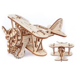 Drewniane puzzle mechaniczne 3d wooden.city - samolot Wooden City
