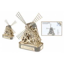 Drewniane puzzle mechaniczne 3d wooden.city - wiatrak Wooden City