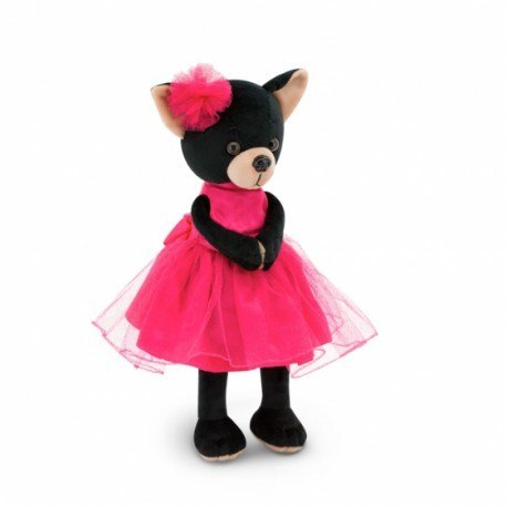 Przytulanka piesek lucky blacky w sukience - 38cm Orange Toys Przytulanka piesek lucky blacky w sukience - 38cm Orange Toys