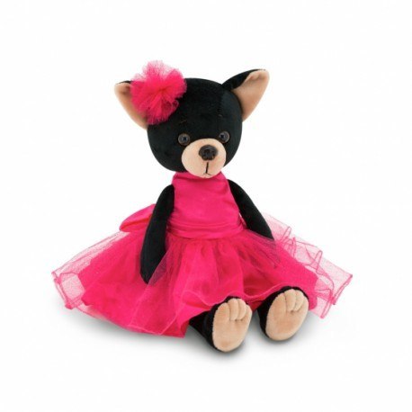 Przytulanka piesek lucky blacky w sukience - 38cm Orange Toys Przytulanka piesek lucky blacky w sukience - 38cm Orange Toys