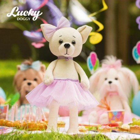Przytulanka piesek lucky lili w fiołkowej spódniczce- 38cm Orange Toys Przytulanka piesek lucky lili w fiołkowej spódniczce- 38cm Orange Toys