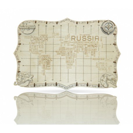 Drewniane puzzle 3d wooden.city - ekspedycyjna mapa świata - napisy Wooden City Drewniane puzzle 3d wooden.city - ekspedycyjna mapa świata - napisy Wooden City