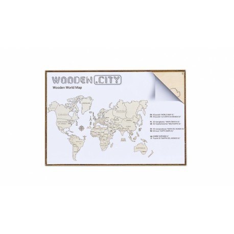 Drewniane puzzle 3d wooden.city - mapa świata xxl coral Wooden City Drewniane puzzle 3d wooden.city - mapa świata xxl coral Wooden City