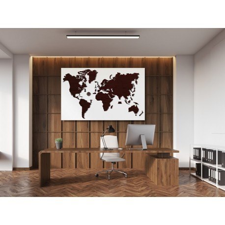 Drewniane puzzle 3d wooden.city - mapa świata xl dark oak Wooden City Drewniane puzzle 3d wooden.city - mapa świata xl dark oak Wooden City