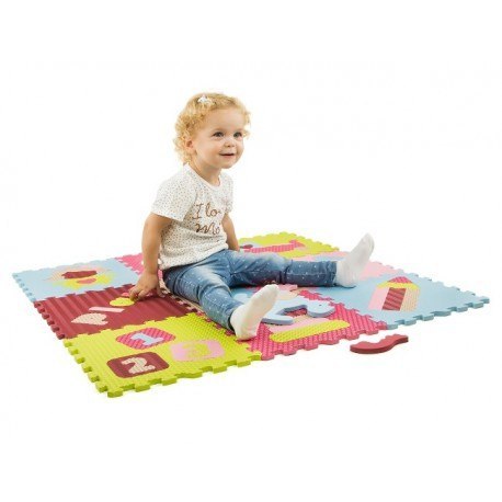 Piankowe puzzle podłogowe świat zabawek różowy - 51 elementów Baby Great Piankowe puzzle podłogowe świat zabawek różowy - 51 elementów Baby Great