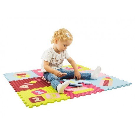 Piankowe puzzle podłogowe świat zabawek różowy - 51 elementów Baby Great Piankowe puzzle podłogowe świat zabawek różowy - 51 elementów Baby Great