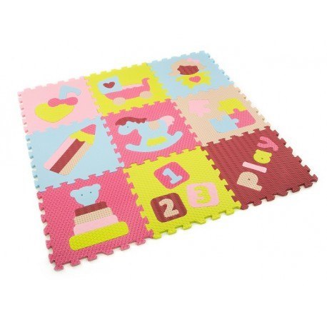 Piankowe puzzle podłogowe świat zabawek różowy - 51 elementów Baby Great Piankowe puzzle podłogowe świat zabawek różowy - 51 elementów Baby Great