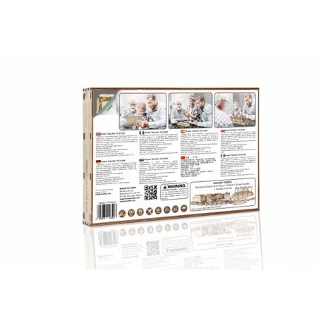 Drewniane puzzle mechaniczne 3d wooden.city - stacja kolejowa Wooden City Drewniane puzzle mechaniczne 3d wooden.city - stacja kolejowa Wooden City
