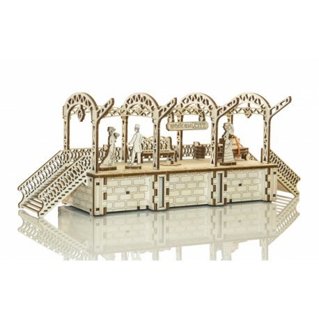Drewniane puzzle mechaniczne 3d wooden.city - stacja kolejowa Wooden City Drewniane puzzle mechaniczne 3d wooden.city - stacja kolejowa Wooden City