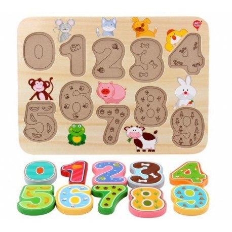 Kolorowe puzzle z cyferkami - zwierzątka Lucy & Leo Kolorowe puzzle z cyferkami - zwierzątka Lucy & Leo