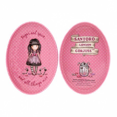 Owalne blaszane pudełko - gorjuss - sugar and spice, Santoro London
