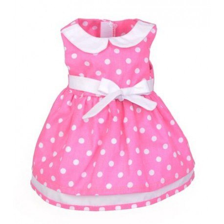 Sukienka dla lalki 35-45cm elizabeth - różowa w kropki Neneko Sukienka dla lalki 35-45cm elizabeth - różowa w kropki Neneko