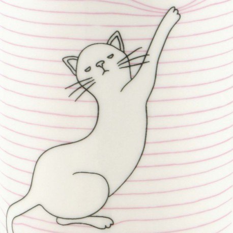 Kubek - felines - koty - asking fur trouble (pink) Santoro London Kubek - felines - koty - asking fur trouble (pink) Santoro London