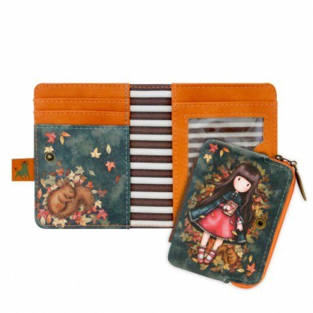 Portfel z odpinaną portmonetką - gorjuss - autumn leaves Santoro London