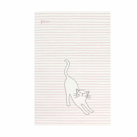 Średni zeszyt - felines - koty - stay pawsitive (pink) Santoro London