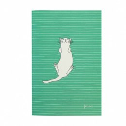 Średni zeszyt - koty - feline fine (bold green) Santoro London