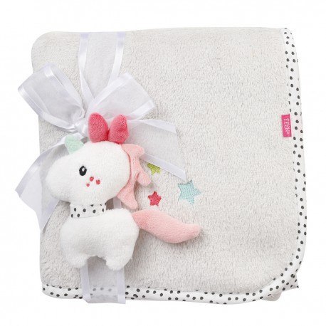 Babyfehn, aiko i yuki, kocyk z maskotką, jednorożec FEHN Babyfehn, aiko i yuki, kocyk z maskotką, jednorożec FEHN