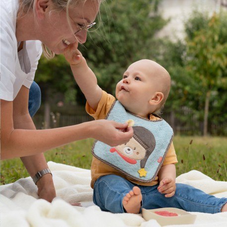 Babyfehn, bruno, śliniak frotte na rzep, miś bruno FEHN Babyfehn, bruno, śliniak frotte na rzep, miś bruno FEHN