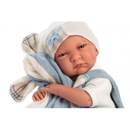 Hiszpańska lalka bobas chłopiec 42cm króliczek - płaczący Llorens Hiszpańska lalka bobas chłopiec 42cm króliczek - płaczący Llorens