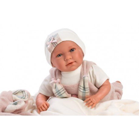 Hiszpańska lalka bobas dziewczynka 42cm króliczek - płacze Llorens Hiszpańska lalka bobas dziewczynka 42cm króliczek - płacze Llorens