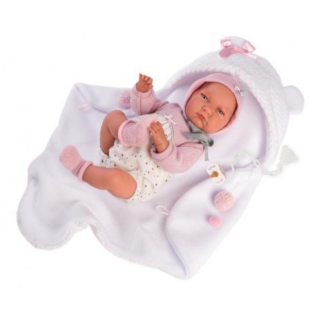 Hiszpańska lalka bobas dziewczynka mimi 42cm miś - płacząca Llorens Hiszpańska lalka bobas dziewczynka mimi 42cm miś - płacząca Llorens