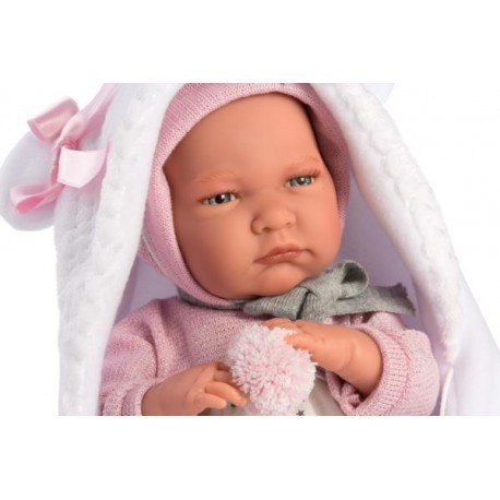 Hiszpańska lalka bobas dziewczynka mimi 42cm miś - płacząca Llorens Hiszpańska lalka bobas dziewczynka mimi 42cm miś - płacząca Llorens