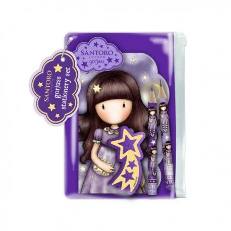 Mały zestaw przyborów szkolnych - gorjuss sparkle & bloom Santoro London Mały zestaw przyborów szkolnych - gorjuss sparkle & bloom Santoro London