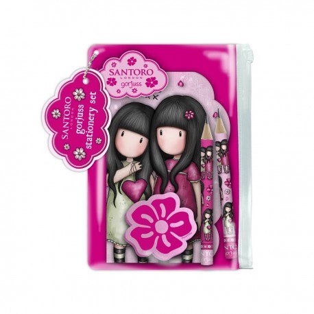 Mały zestaw przyborów szkolnych - gorjuss sparkle & bloom Santoro London Mały zestaw przyborów szkolnych - gorjuss sparkle & bloom Santoro London